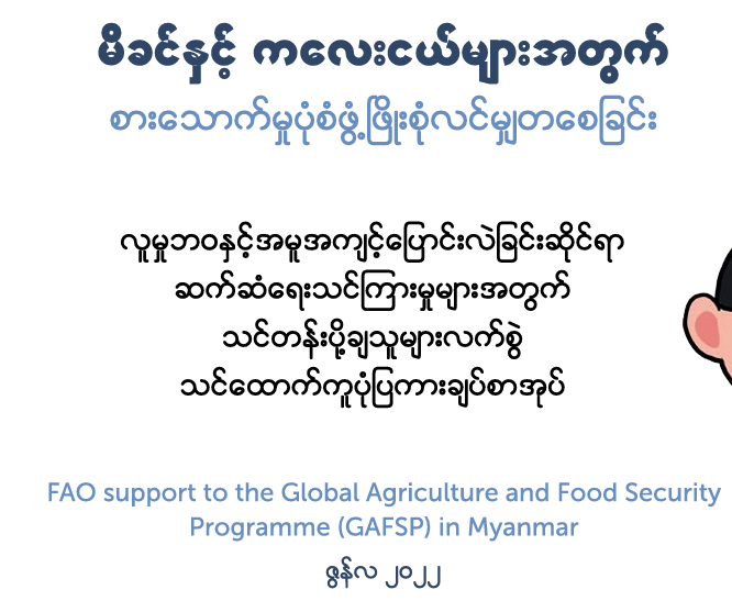 Douement : Dietary diversity Flipchart (Myanmar Language)